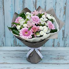 Букет цветов из:  Герберы, Альстромерии и Хризантемы в Шубном