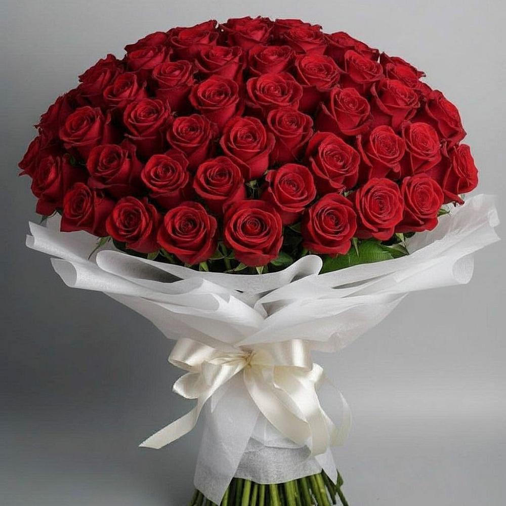 Букет 101 Красная роза Блэк Мэджик в Шубном