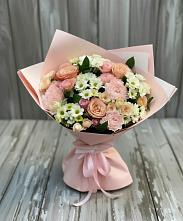 Букет цветов из:  Гвоздики, Розы и Хризантемы в Шубном