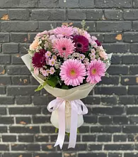 Букет цветов из:  Герберы и Хризантемы в Шубном