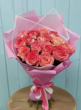 Букет 15 Розовых роз Равель #REPLACE_PRED# Шубном