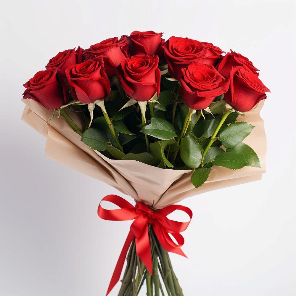 Букет 11 Красных роз Эдлесс Лав в Шубном
